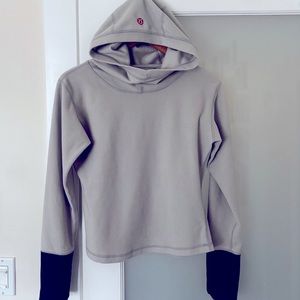 S - Vintage Lululemon taupe lightweight fleece hoodie